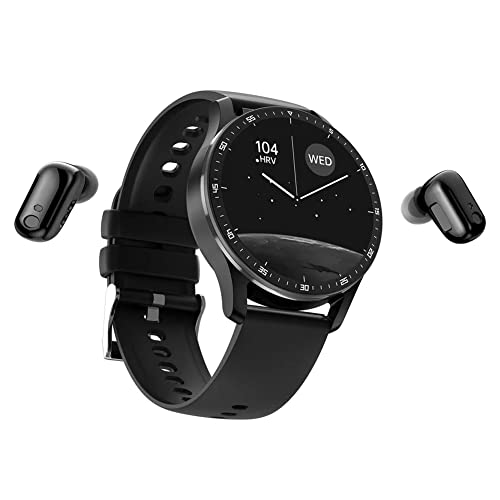 Junerain Intelligente Uhr für Frauen und Männer (Annehmen/Anrufen), Fitness-Uhr mit Bluetooth-kompatiblen Kopfhörern, wasserdichte Smartwatch mit Bluetooth-Anruf mit Mehreren Modi Tracker von Junerain