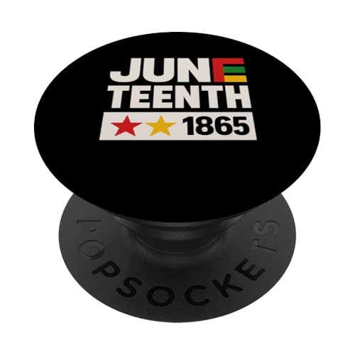 10. Juni 1865 Freiheitstag, Monat der afrikanischen und schwarzen Geschichte PopSockets Klebender PopGrip 10. Juni 1865 Freiheitstag, Monat der afrikanischen und schwarzen Geschichte PopSockets Klebender PopGrip von Juneteenth Jubilee - Celebrating Black History