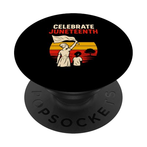 Celebrate Juneteenth Vintage Damen Black History Month PopSockets Klebender PopGrip Celebrate Juneteenth Vintage Damen Black History Month PopSockets Klebender PopGrip von Juneteenth Jubilee - Celebrating Black History