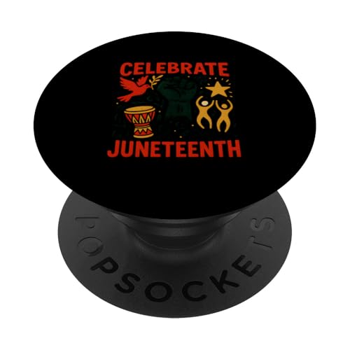 Feiern Sie den Monat Juneteenth Vintage African Black History Month PopSockets Klebender PopGrip Feiern Sie den Monat Juneteenth Vintage African Black History Month PopSockets Klebender PopGrip von Juneteenth Jubilee - Celebrating Black History