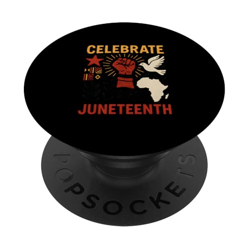 Feiern Sie den Monat Juneteenth Vintage African Black History Month PopSockets Klebender PopGrip von Juneteenth Jubilee - Celebrating Black History