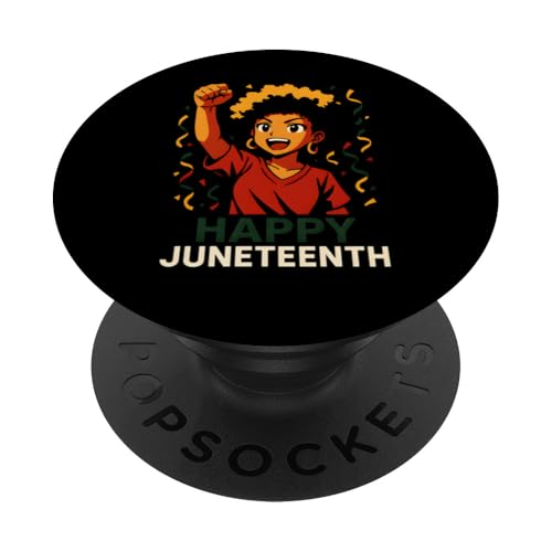 Fröhlichen Monat der afroamerikanischen schwarzen Geschichte im Juni PopSockets Klebender PopGrip Fröhlichen Monat der afroamerikanischen schwarzen Geschichte im Juni PopSockets Klebender PopGrip von Juneteenth Jubilee - Celebrating Black History