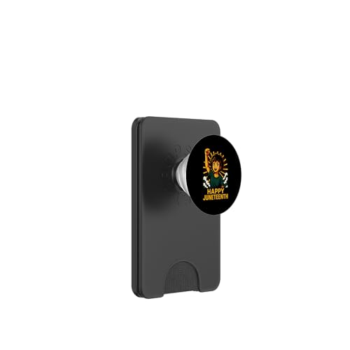 Fröhlichen Monat der afroamerikanischen schwarzen Geschichte im Juni PopSockets PopWallet für MagSafe von Juneteenth Jubilee - Celebrating Black History