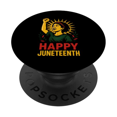 Fröhlichen Monat der afroamerikanischen schwarzen Geschichte im Retrostil im Juni PopSockets Klebender PopGrip Fröhlichen Monat der afroamerikanischen schwarzen Geschichte im Retrostil im Juni PopSockets Klebender PopGrip von Juneteenth Jubilee - Celebrating Black History