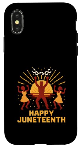 Happy Juneteenth 8 Bit 1865 Geschichte der Afroamerikaner Hülle für iPhone X/XS von Juneteenth Jubilee - Celebrating Black History