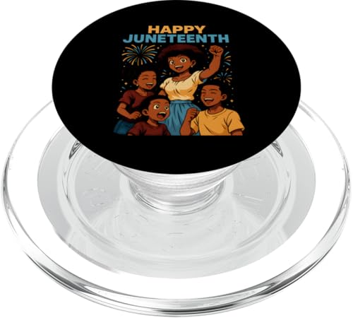 Happy Juneteenth Retro Damen afrikanische amerikanische schwarze Geschichte PopSockets PopGrip für MagSafe Happy Juneteenth Retro Damen afrikanische amerikanische schwarze Geschichte PopSockets PopGrip für MagSafe von Juneteenth Jubilee - Celebrating Black History