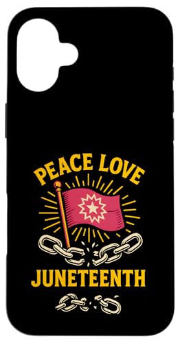Peace Love Juneteenth Retro Damen Juneteenth Hülle für iPhone 16 Plus Peace Love Juneteenth Retro Damen Juneteenth Hülle für iPhone 16 Plus von Juneteenth Jubilee - Celebrating Black History