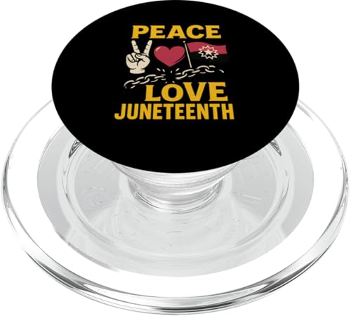 Peace Love Juneteenth Retro Damen Juneteenth PopSockets PopGrip für MagSafe Peace Love Juneteenth Retro Damen Juneteenth PopSockets PopGrip für MagSafe von Juneteenth Jubilee - Celebrating Black History