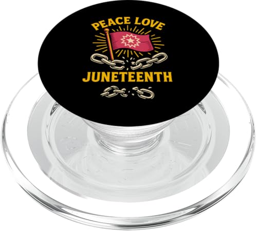 Peace Love Juneteenth Retro Damen Juneteenth PopSockets PopGrip für MagSafe Peace Love Juneteenth Retro Damen Juneteenth PopSockets PopGrip für MagSafe von Juneteenth Jubilee - Celebrating Black History