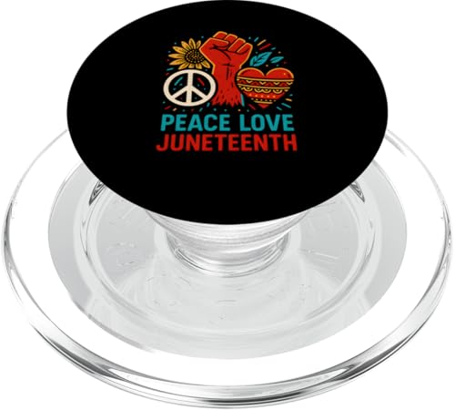 Peace Love Juneteenth Vintage Damen Black History Month PopSockets PopGrip für MagSafe Peace Love Juneteenth Vintage Damen Black History Month PopSockets PopGrip für MagSafe von Juneteenth Jubilee - Celebrating Black History