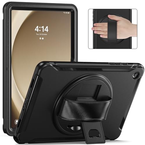 Junfire Hülle für Galaxy Tab A9 Plus 11 Zoll, Stoßfeste Robuste Schutzhülle mit Stifthalterung, 360°Drehbarer Ständer und Handgurt für Samsung Galaxy A9 Plus 2023 SM-X210/X215/X216 von Junfire