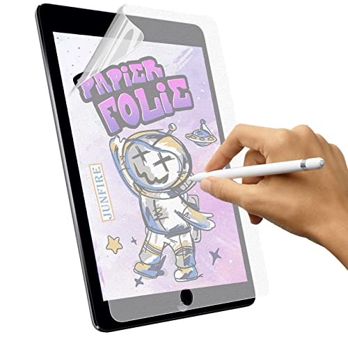 Junfire Matt Papier Schutzfolie for iPad 5th/6th Generation, iPad Pro 9.7 Papier Displayfolie, iPad Air 2 Matte Papier Folie - Textur Displayschutzfolie wie Papier Schreiben(EIN Stück) von Junfire