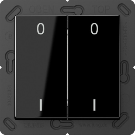 ENO A 595-01 SW  - Funk-Wandsender schwarz 4-kanalig Symbole, ENO A 595-01 SW von Jung
