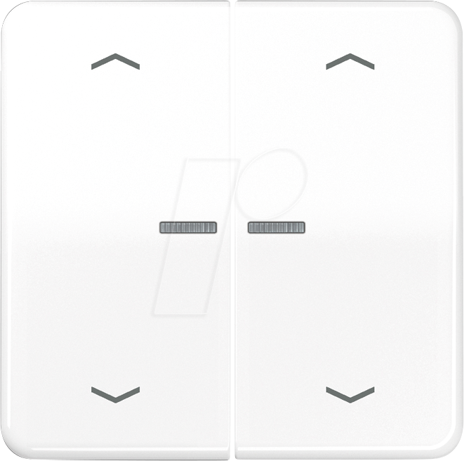 JG BTCD17102PWW - Bluetooth Taster, 2-fach, alpinweiß, Pfeilsymbole von Jung