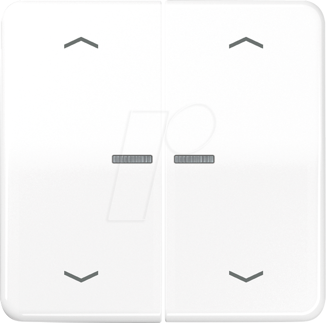 JG CD102KO5PWW - Wippe, 2-fach, alpinweiß, Lichtleiter, Pfeilsymbole von Jung