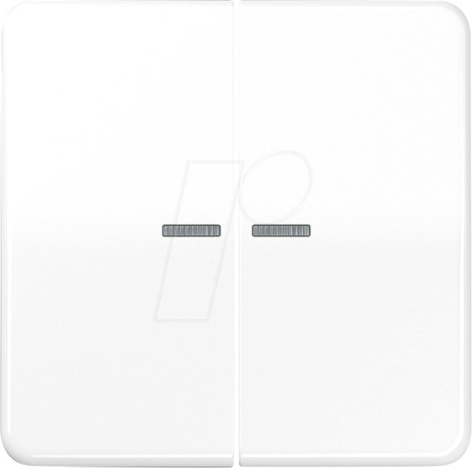 JG CD102KO5WW - Wippe, 2-fach, alpinweiß, Lichtleiter von Jung