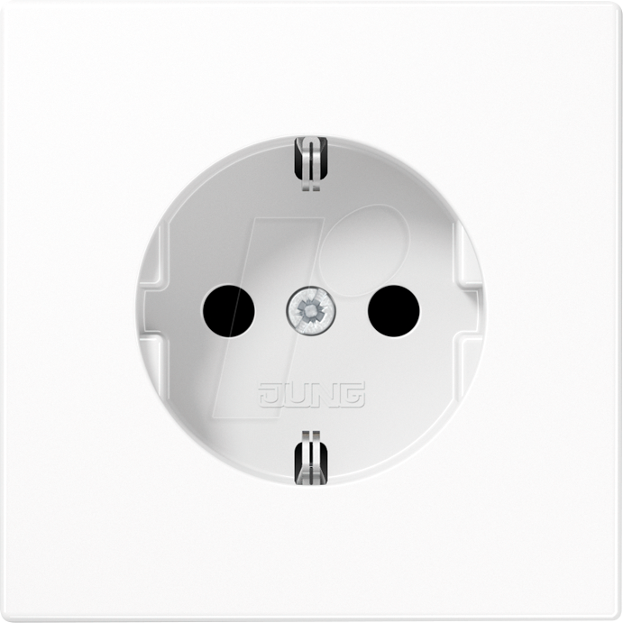 JG LS1520 KI - Steckdose, 16 A 250 V ~, SAFETY+, Duroplast, alpinweiß von Jung