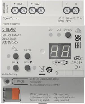 JUNG 30128 1S DA2 R KNX DALI-2 Gateway Colour 2fach (301281SDA2R) von Jung