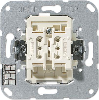 JUNG 4072.01 LED Elektroschalter Pushbutton switch 2P Beige - Grau (4072.01LED) von Jung