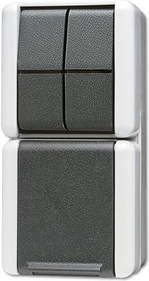 JUNG 875W Elektroschalter Key-operated switch Schwarz - Weiß (875W) von Jung