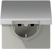JUNG AL 1520 KL. Buchsen-Typ: CEE 7/3. Produktfarbe: Aluminium, Material: Aluminium, Internationale Schutzart (IP-Code): IP44. Eingangsspannung: 250 V, Ausgangsstrom: 16 A (AL1520KL) von Jung