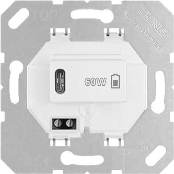 JUNG JG USB PD60 C WW USB-Ladegerät PD 1xTyp C alpinweiß (USBPD60CWW) von Jung