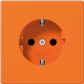 JUNG LS 1520 BFKI O. Buchsen-Typ: CEE 7/3. Produktfarbe: Orange, Material: Thermoplast. Eingangsspannung: 250 V, Stromstärke (maximal): 16 A. Breite: 70 mm, Tiefe: 70 mm (LS1520BFKIO) von Jung