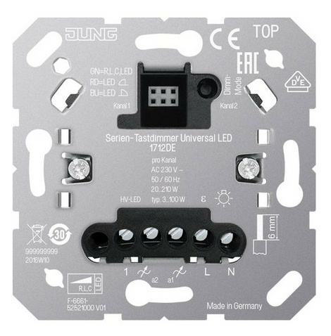 Jung 1712DE Serien-Tastdimmer Universal LED Jung 1712DE Serien-Tastdimmer Universal LED von Jung