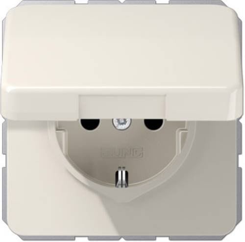 Jung 1fach Einsatz Schutzkontakt-Steckdose mit Klappdeckel Creme-Weiß CD1520BFKL Jung 1fach Einsatz Schutzkontakt-Steckdose mit Klappdeckel Creme-Weiß CD1520BFKL von Jung
