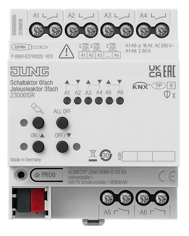 Jung 230061SR KNX Schaltaktor 6fach KNX Jung 230061SR KNX Schaltaktor 6fach KNX von Jung