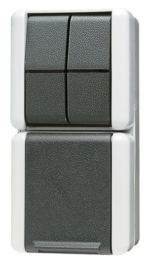 Jung 875W SCHUKO-Steckdose mit Serienschalter Jung 875W SCHUKO-Steckdose mit Serienschalter von Jung