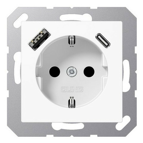 Jung A1520-15CAWW SCHUKO-Steckdose mit USB Jung A1520-15CAWW SCHUKO-Steckdose mit USB von Jung