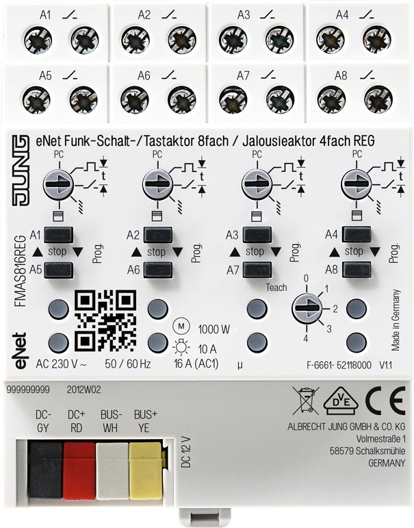 Jung Funk-Schalt/Jalousie-Aktor FM AS 816 REG FMAS816REG von Jung