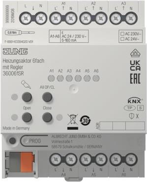 Jung KNX Heizungsaktor 6fach 36006 1S R m.Regler 1 (360061SR) von Jung