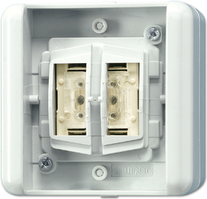 Jung KNX Taster BA 2f. Mittenstellung 8472.02 LEDW (8472.02LEDW) von Jung
