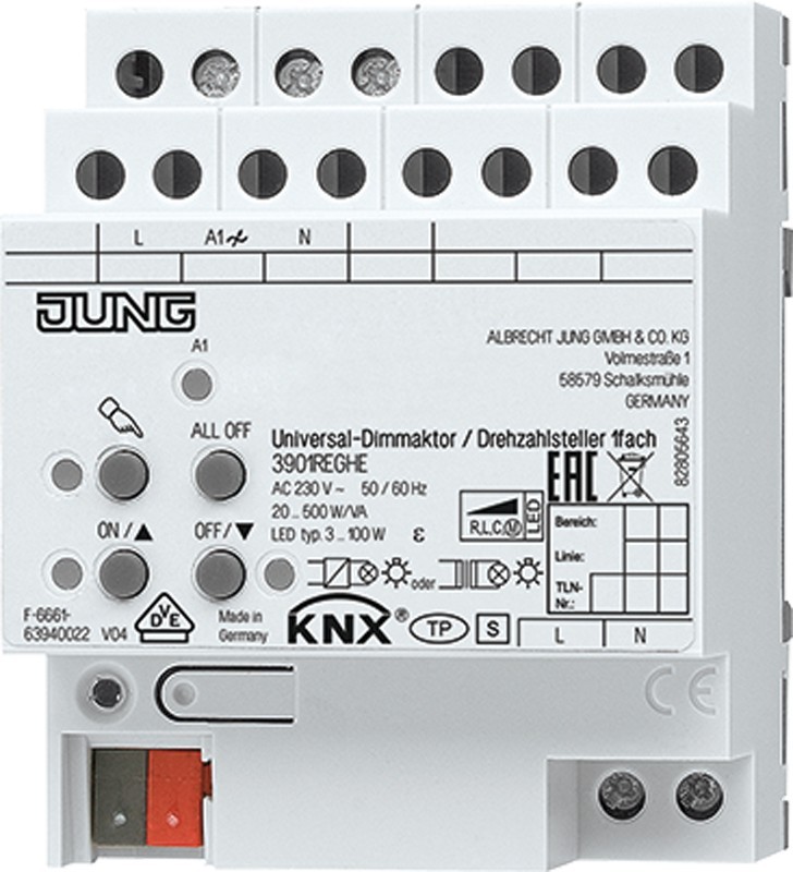 Jung KNX Universal-Dimmaktor 3901 REGHE 3901REGHE Jung KNX Universal-Dimmaktor 3901 REGHE 3901REGHE von Jung