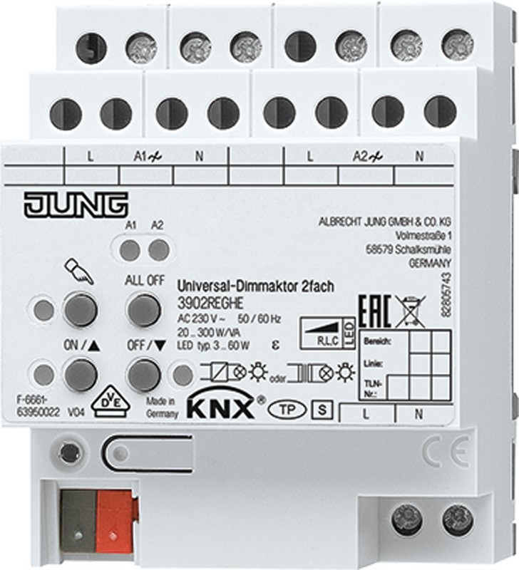 Jung KNX Universal-Dimmaktor 3902 REGHE 3902REGHE Jung KNX Universal-Dimmaktor 3902 REGHE 3902REGHE von Jung
