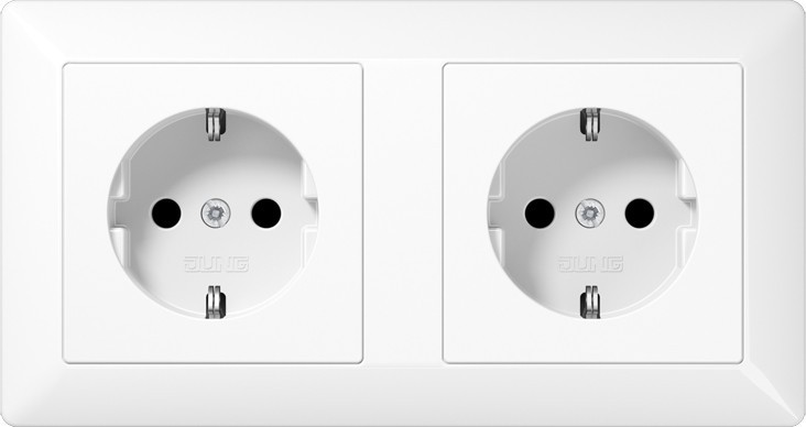Jung Kanal-SCHUKO-Steckdose AS 1522 BF WW AS1522BFWW Jung Kanal-SCHUKO-Steckdose AS 1522 BF WW AS1522BFWW von Jung