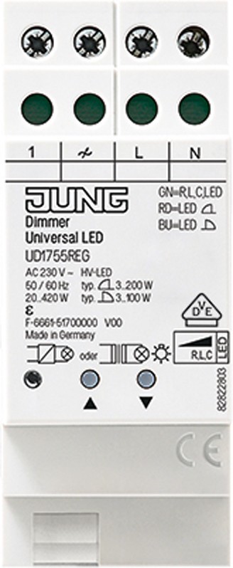 Jung LED-Universal Dimmer UD 1755 REG UD1755REG Jung LED-Universal Dimmer UD 1755 REG UD1755REG von Jung