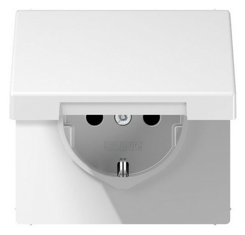 Jung LS1520BFKLWW SCHUKO Steckd.m.Klappd. von Jung