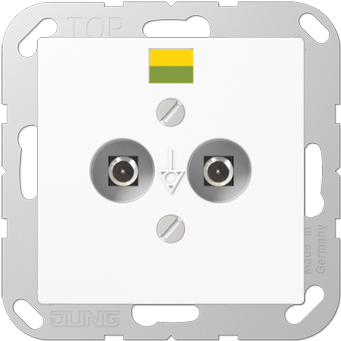 Jung Potential-Ausgl.Steckdose 2 Steckerstifte A 565-2 WW (A565-2WW) von Jung