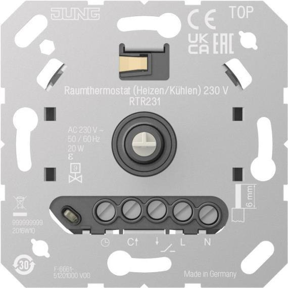 Jung RTR231 Raumthermostat (Heizen/Kühlen) 230 V (RTR231) von Jung