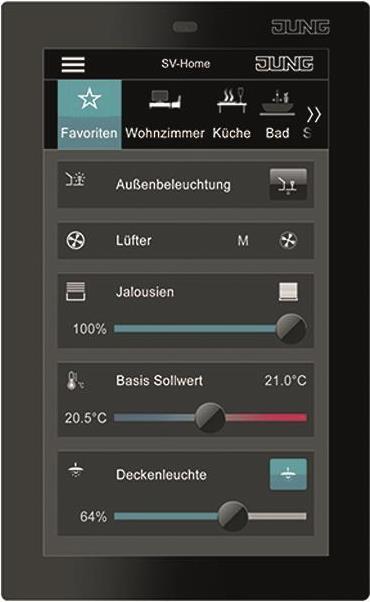 Jung SC5SW Smart Control 5 kapazitiver Touchscreen (SC5SW) von Jung