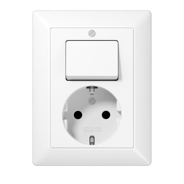 Jung SCHUKO-Steckdose aws AS 5576 U WW AS5576UWW von Jung