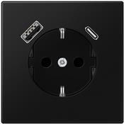 Jung SCHUKO Steckdose mit USB Typ AC LS1520-15CASWM (LS1520-15CASWM) von Jung