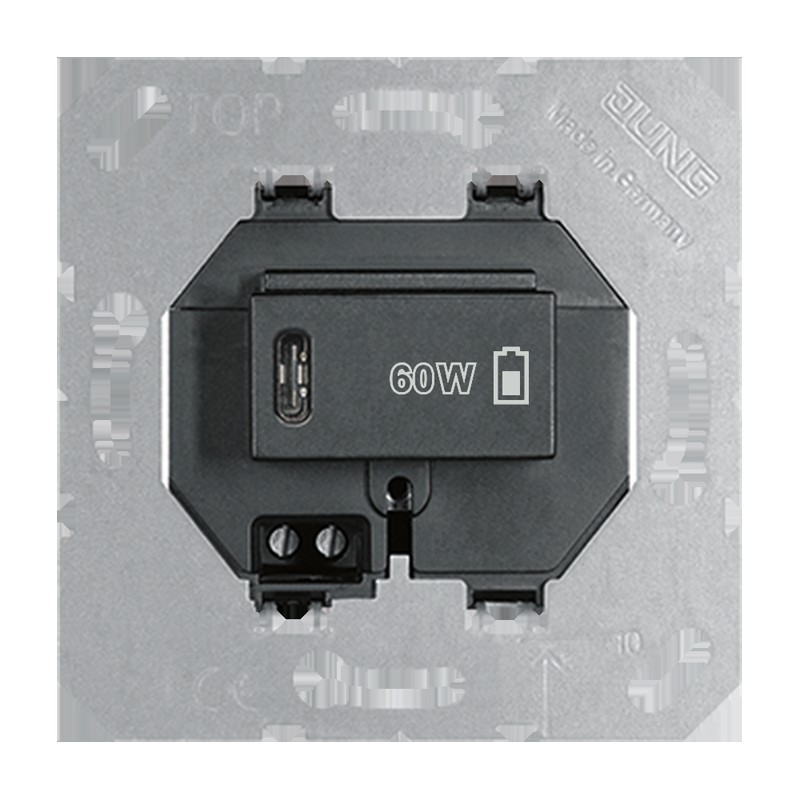 Jung USB-Ladegerät PD USB PD60 C SW USBPD60CSW Jung USB-Ladegerät PD USB PD60 C SW USBPD60CSW von Jung