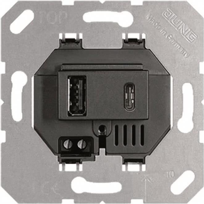 Jung USB-Ladegerät USB15CASW (USB15CASW) von Jung