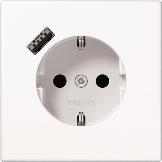 Steckdose SCHUKO LS1520-18AWW mit USB Typ A (LS1520-18AWW) von Jung
