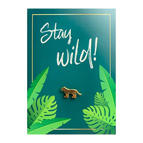 Jungle Empire Leo Ansteck-Pin mit Geburtstagskarte - Stay wild! | Kleines Geschenk für Frauen mit Glückwunschkarte | Leoparden Grußkarte zum Geburtstag für die beste Freundin Jungle Empire Leo Ansteck-Pin mit Geburtstagskarte - Stay wild! | Kleines Geschenk für Frauen mit Glückwunschkarte | Leoparden Grußkarte zum Geburtstag für die beste Freundin von Jungle Empire