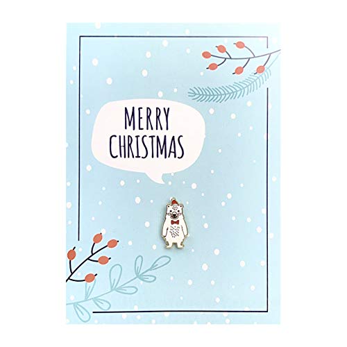 Weihnachtskarte mit Eisbär Ansteck-Pin | Kleines Geschenk zu Weihnachten mit Grußkarte | Merry Christmas Geschenkkarte mit Briefumschlag Weihnachtskarte mit Eisbär Ansteck-Pin | Kleines Geschenk zu Weihnachten mit Grußkarte | Merry Christmas Geschenkkarte mit Briefumschlag von Jungle Empire